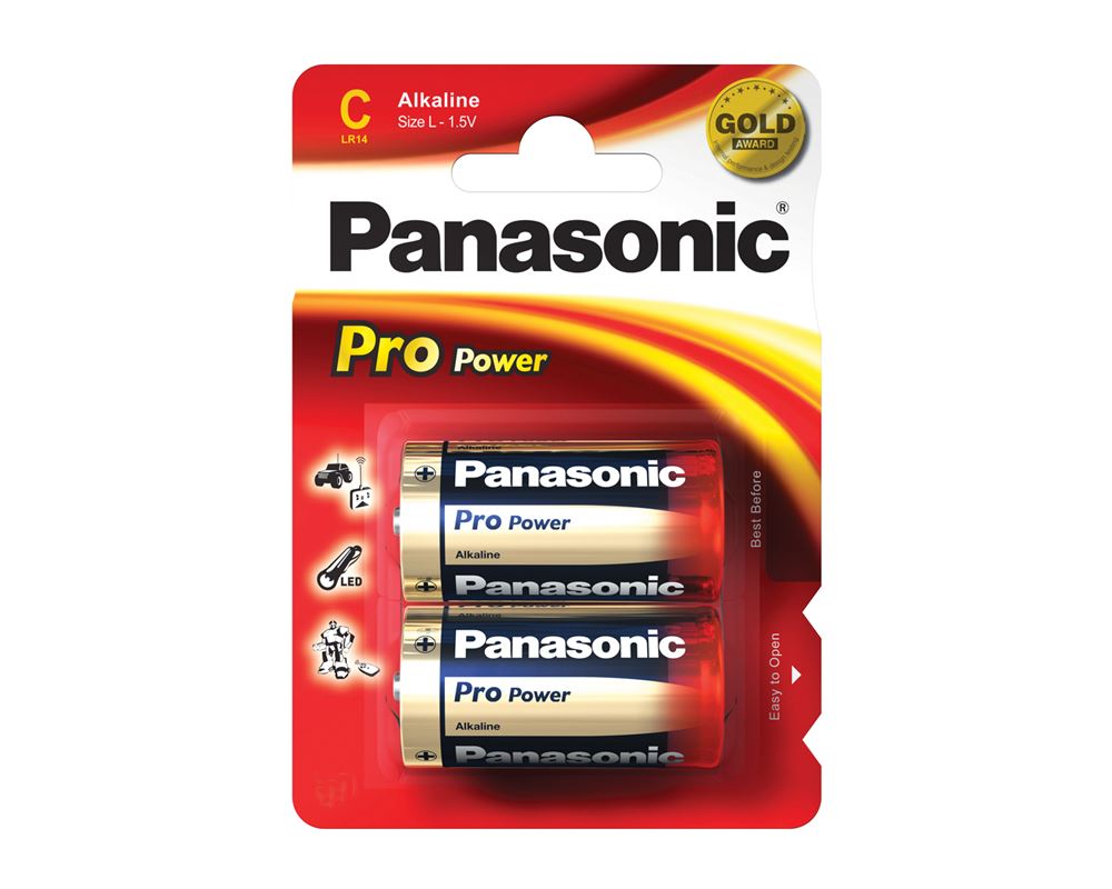 Panasonic Alkaline Batteries 2 x C (LR14) 1.5V Regin Products Ltd